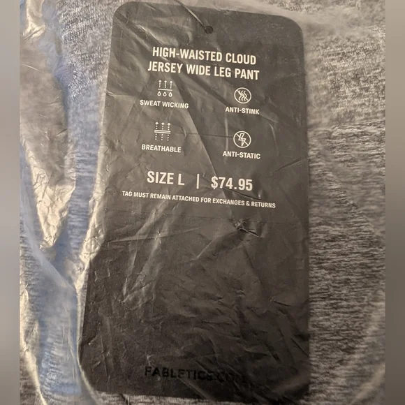 FABLETICS CLOUD JERSEY WIDE LEG JOGGERS - Picture 6 of 6